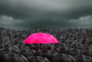 Um guarda-chuva ilustrando o que é branding